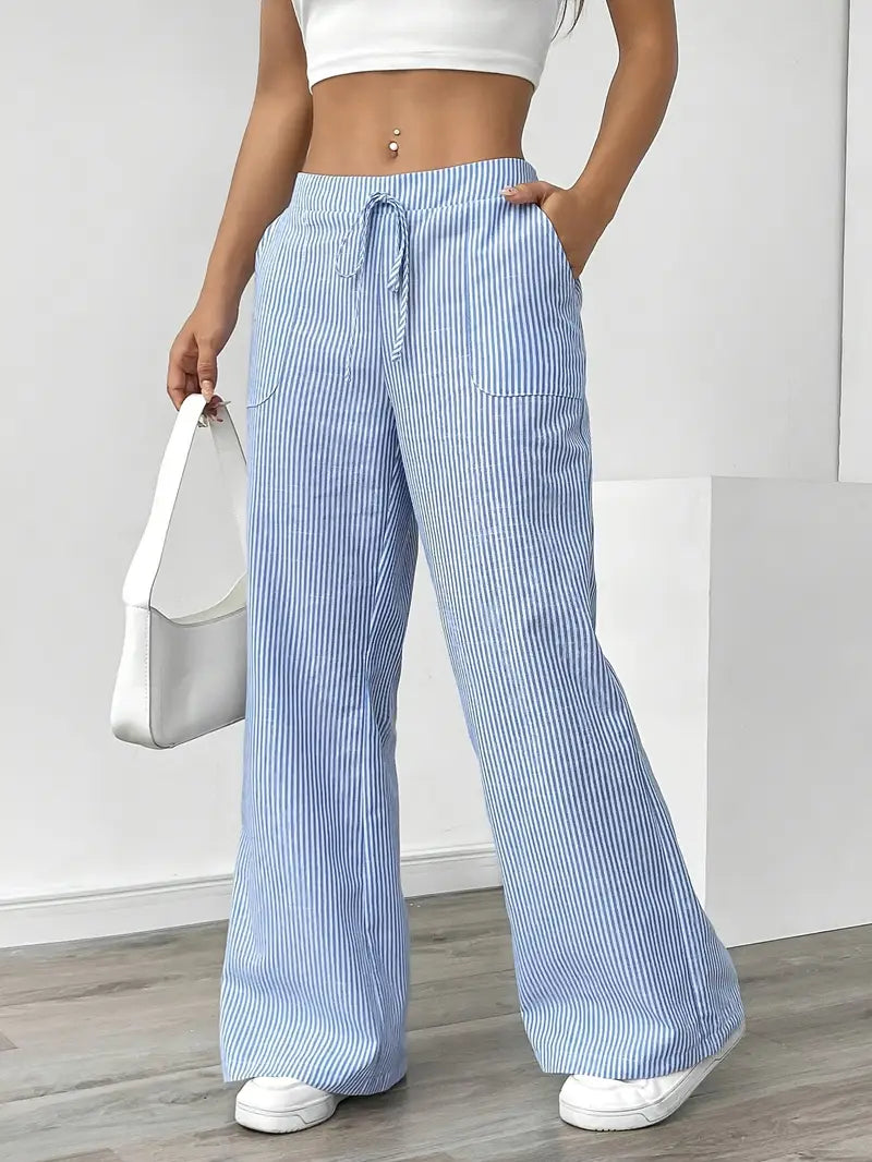 PANTALONI ELEGANTI A RIGHE KARINA