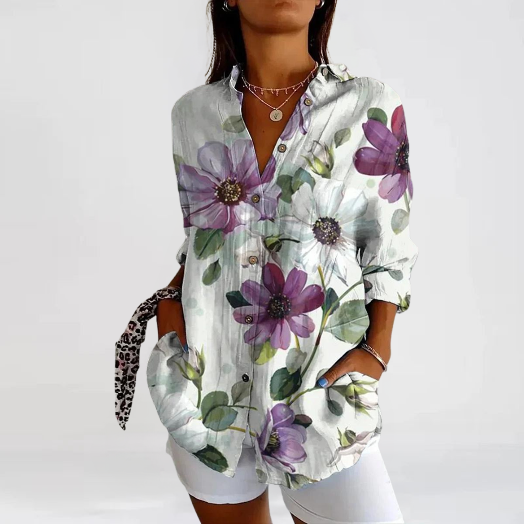 Tina - Camicetta casual con stampa floreale