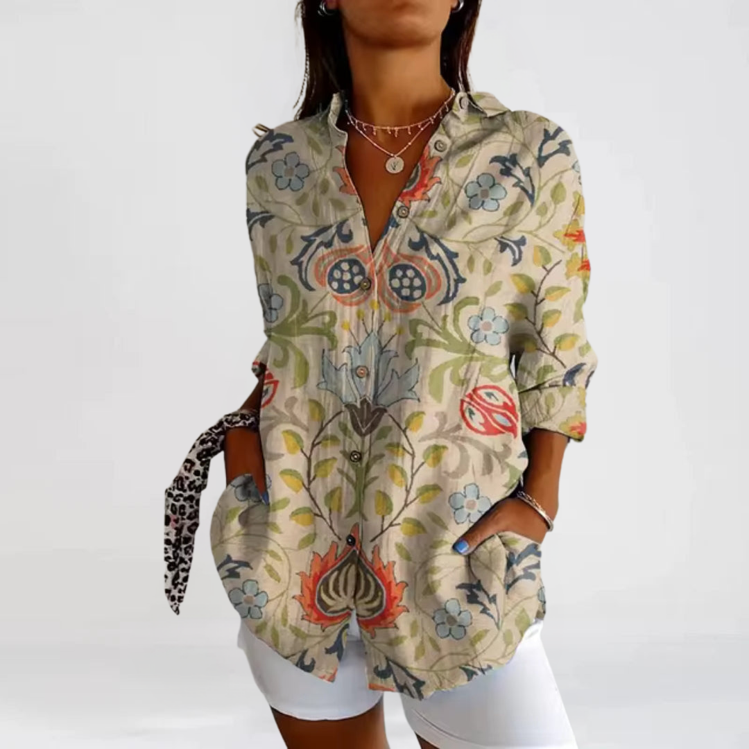 Tina - Camicetta casual con stampa floreale