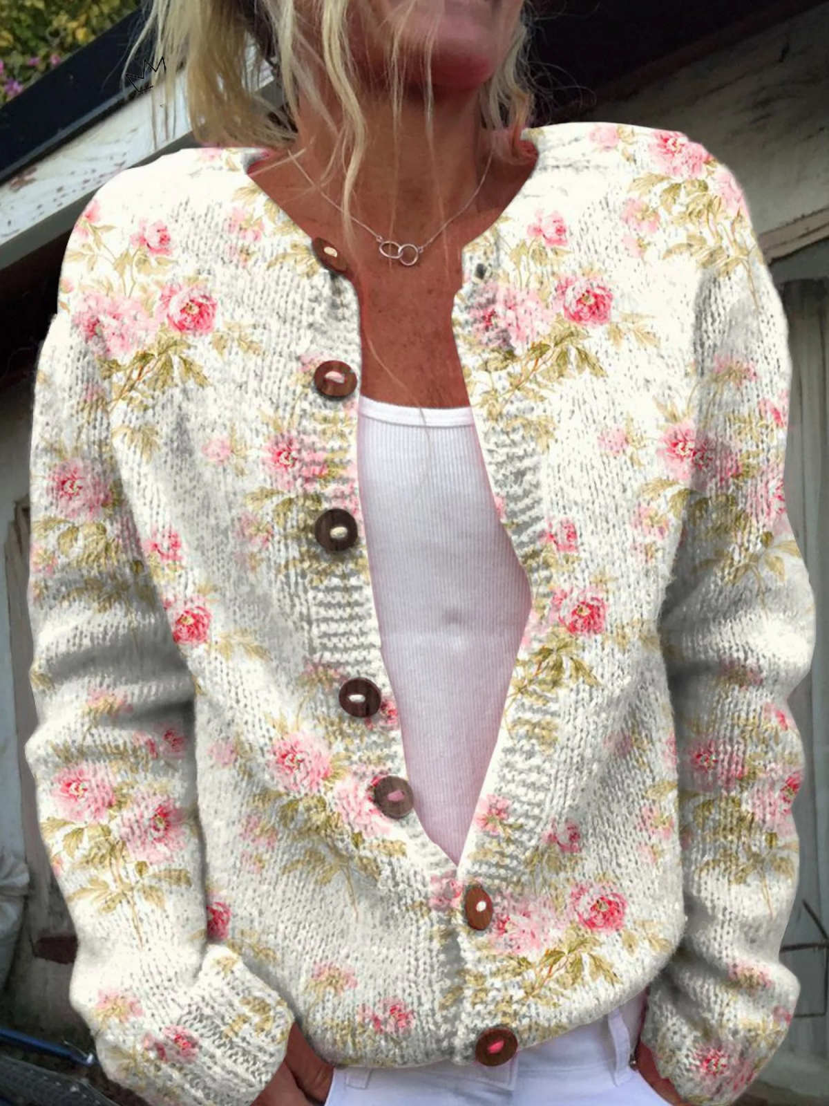 Giuliana | Cardigan Floreale Elegante