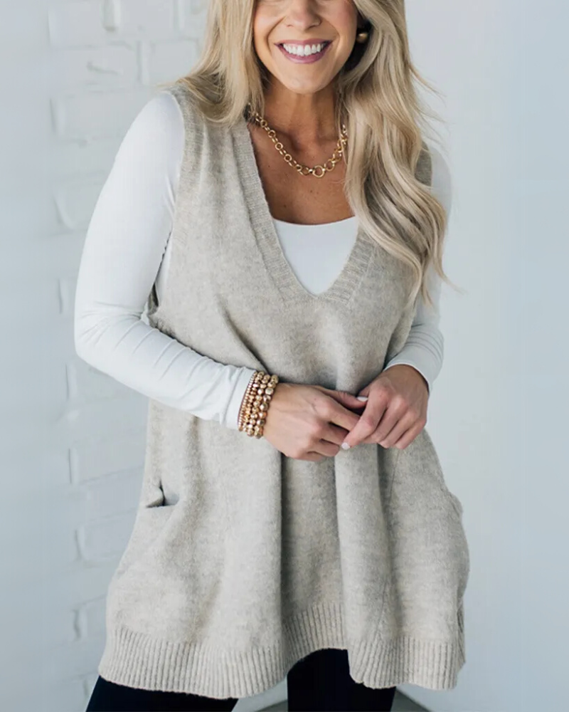 AROLA - Gilet in maglia accogliente