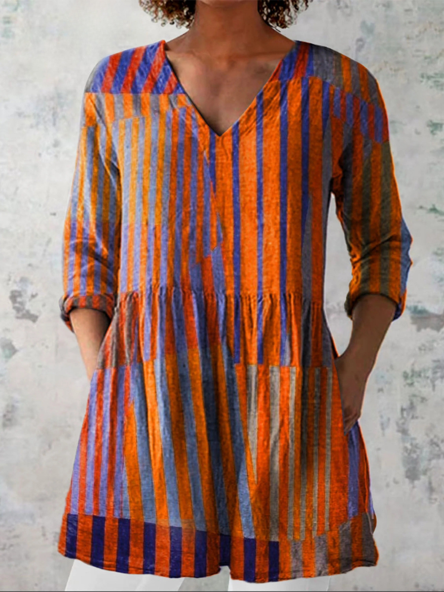 Elowen | Camicia Lunga a Stampa Espressiva