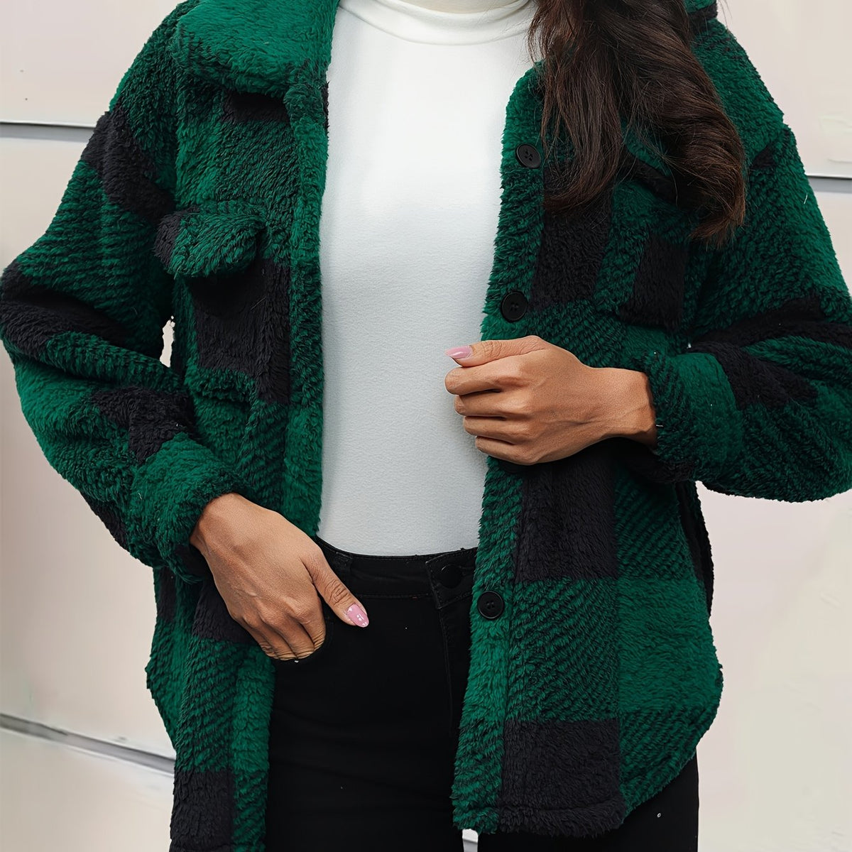 Kiara - Giacca elegante in pile oversize