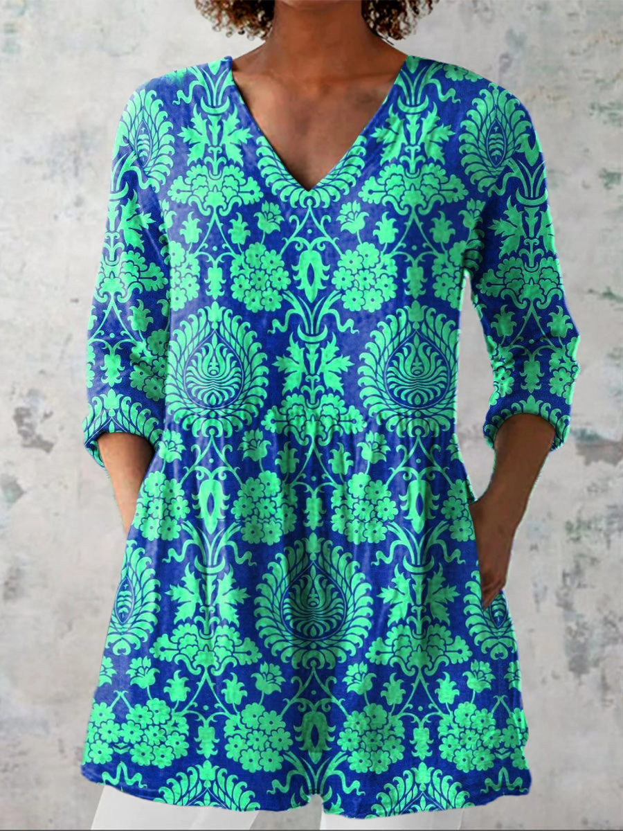 Romy | Camicia Lunga a Stampa Espressiva
