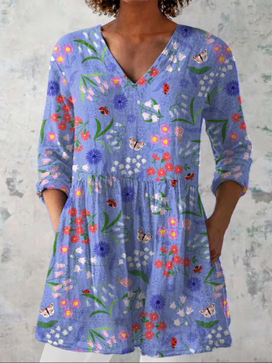 Amelie | Camicia Lunga a Stampa Espressiva