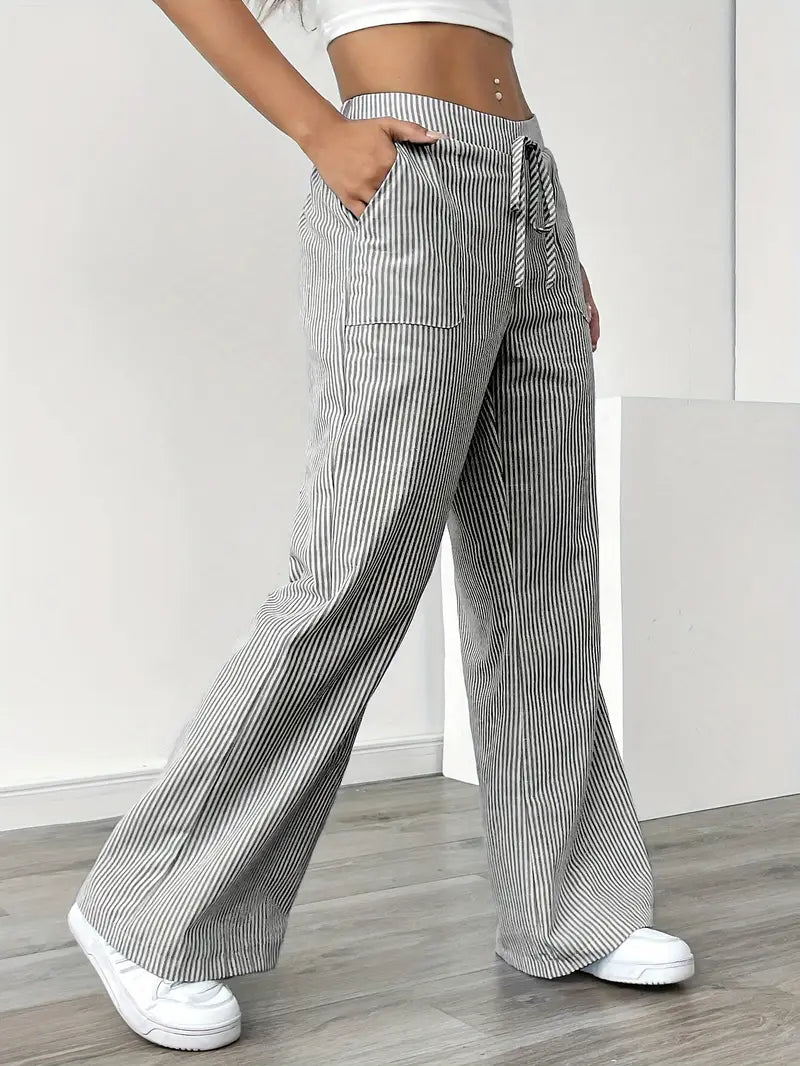 PANTALONI ELEGANTI A RIGHE KARINA