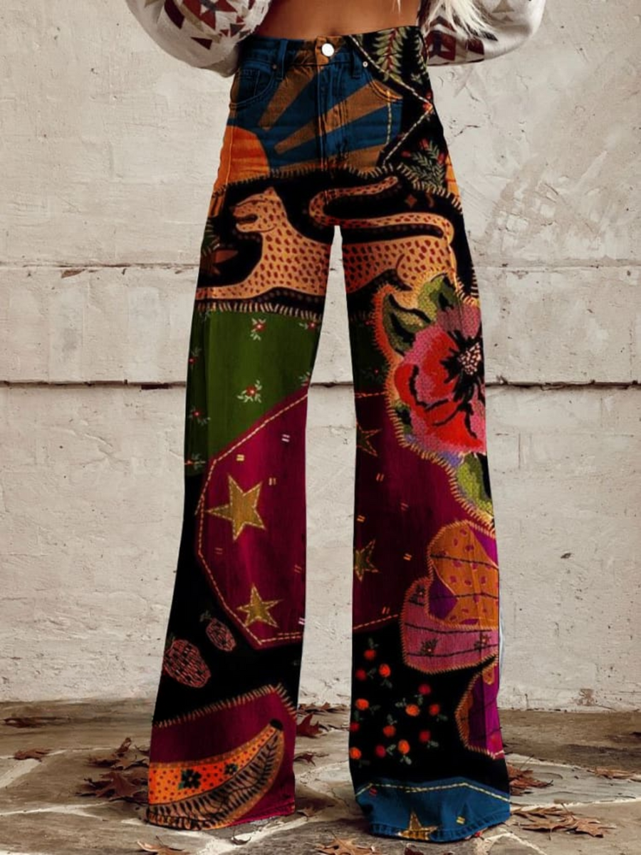 Luna | Pantalone flare organico per uno stile mistico