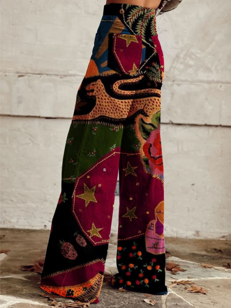 Luna | Pantalone flare organico per uno stile mistico