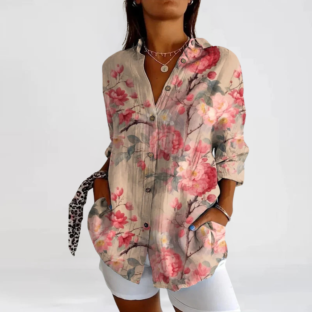 Tina - Camicetta casual con stampa floreale