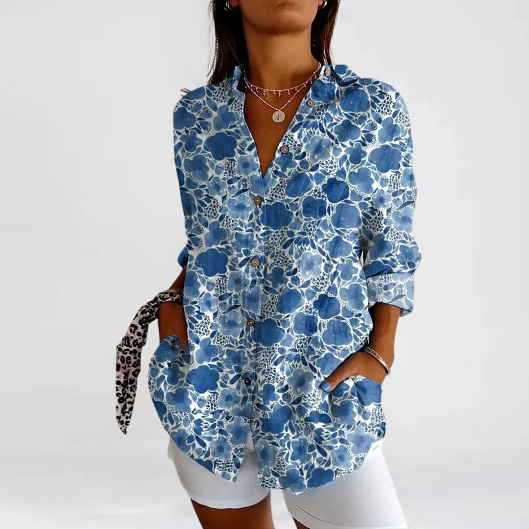 Tina - Camicetta casual con stampa floreale
