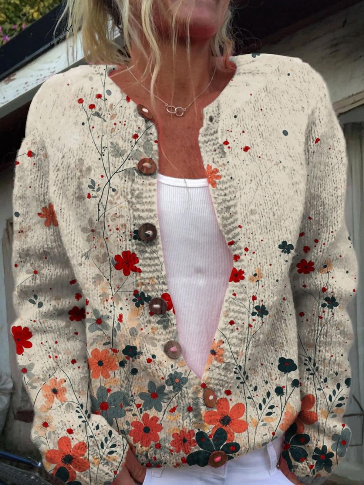 Giuliana | Cardigan Floreale Elegante