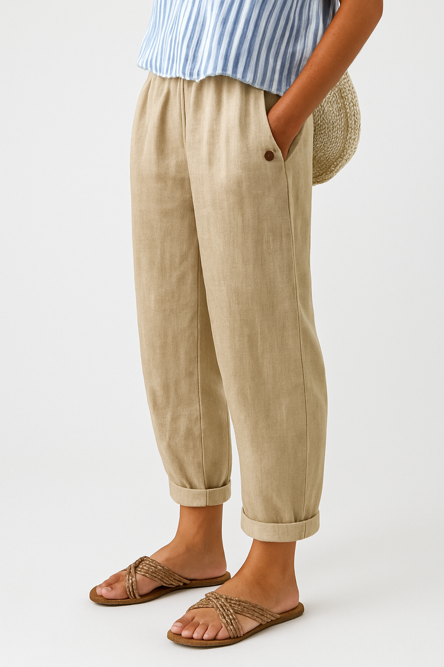 Pantaloni alla moda Yanchik con tasche laterali