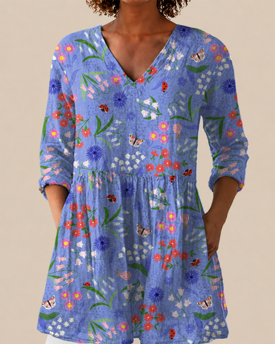 Amelie | Camicia Lunga a Stampa Espressiva