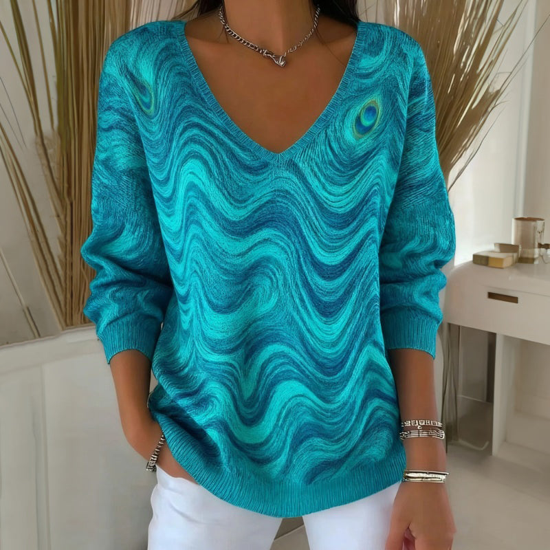 Sofia™ | Maglione affusolato con scollo a V