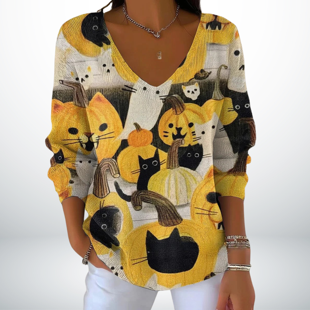 Sofia™ | Maglione elegante con scollo a V