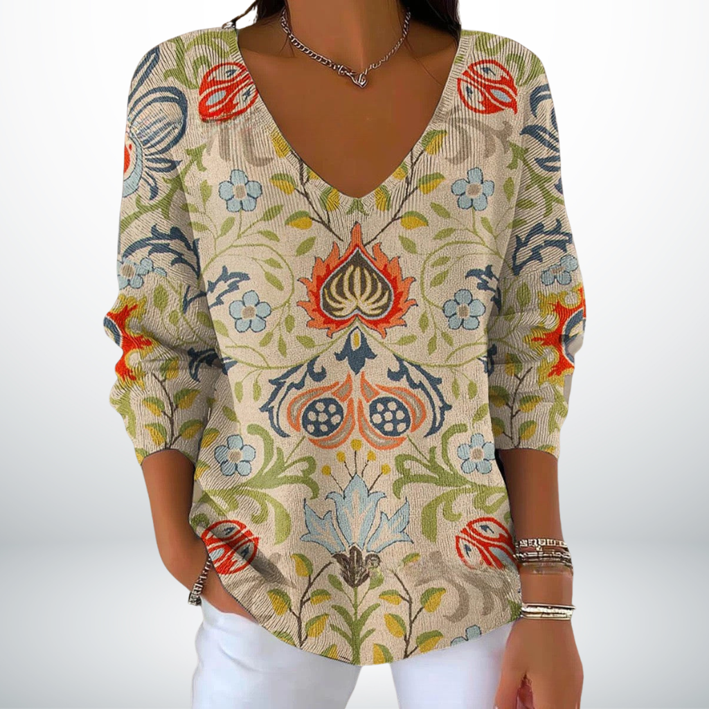 Sofia™ | Maglione in maglia morbida con scollo a V