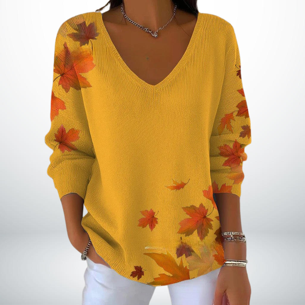 Sofia™ | Maglione in maglia con scollo elegante