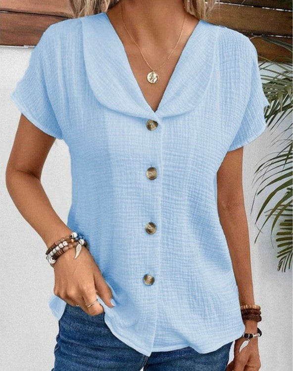 Camicetta Jane in cotone e lino