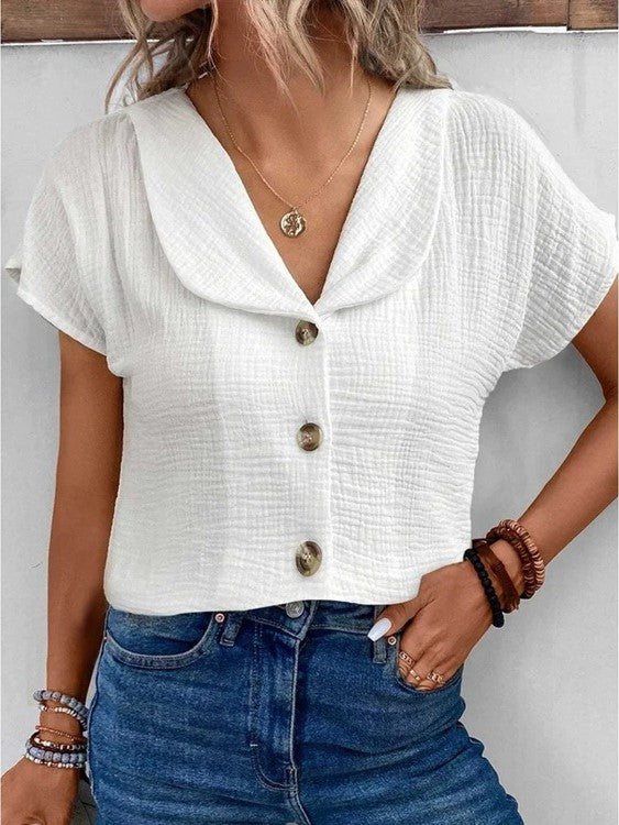 Camicetta Jane in cotone e lino