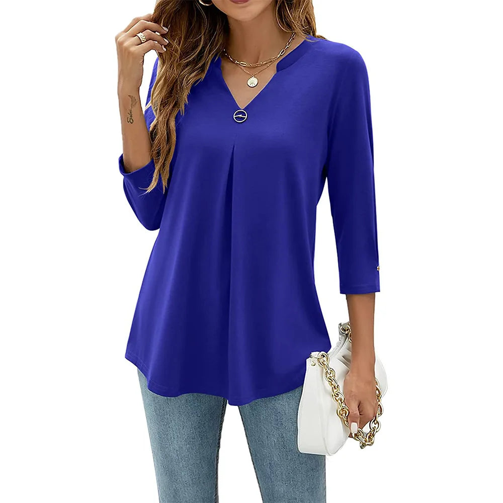 Elena Top elegante con scollo a V