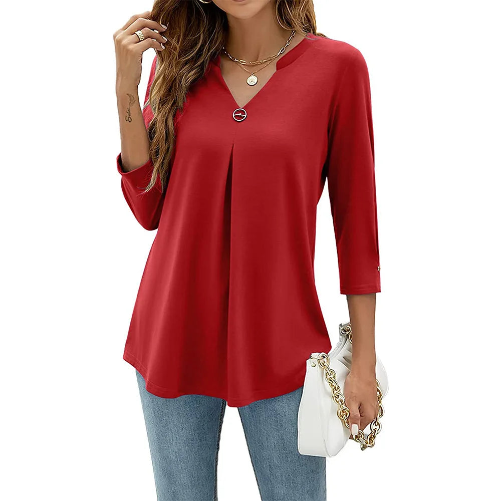 Elena Top elegante con scollo a V