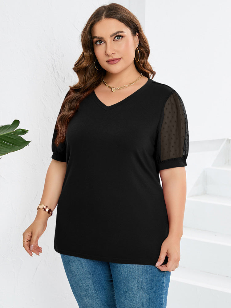 Top elegante con scollo a V