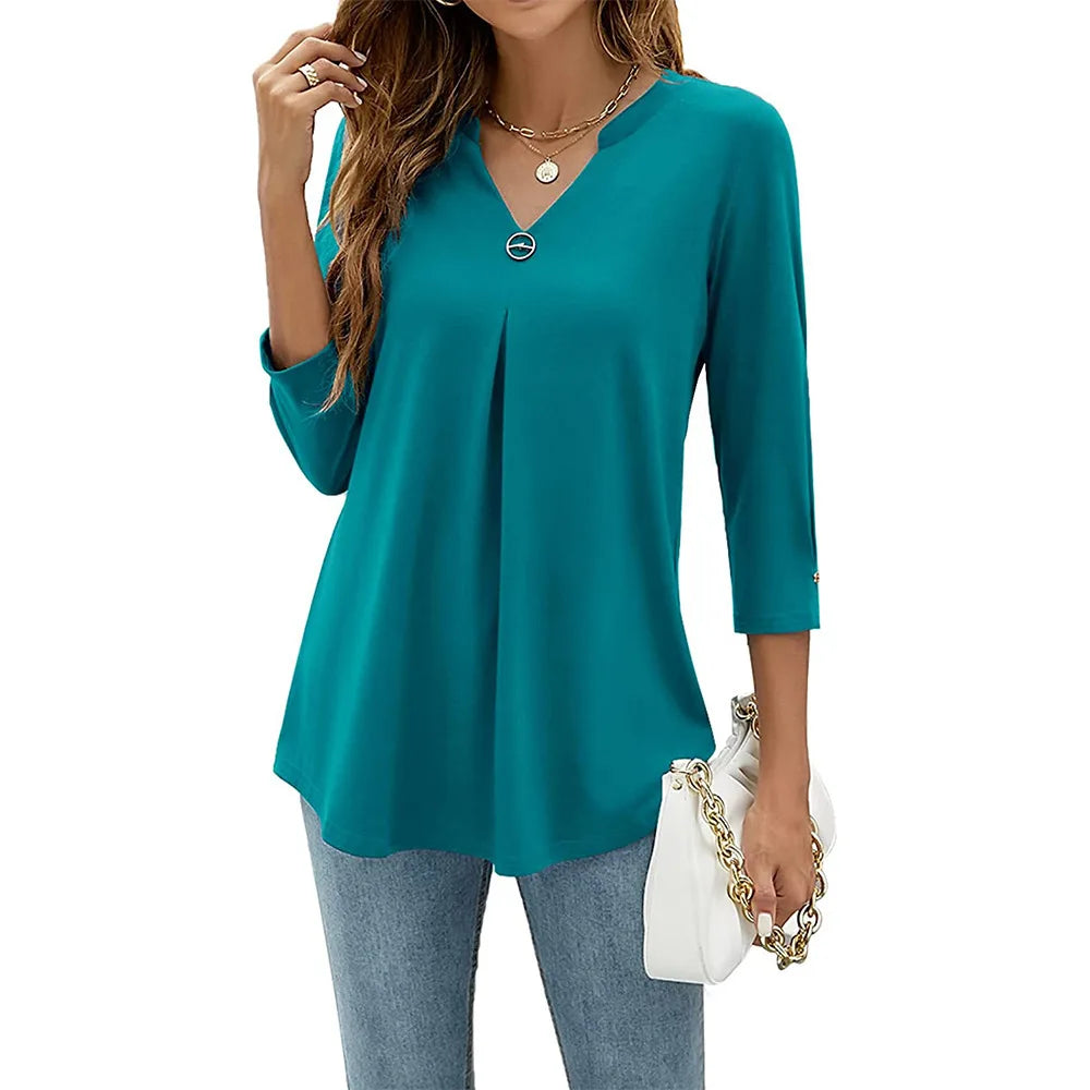 Elena Top elegante con scollo a V