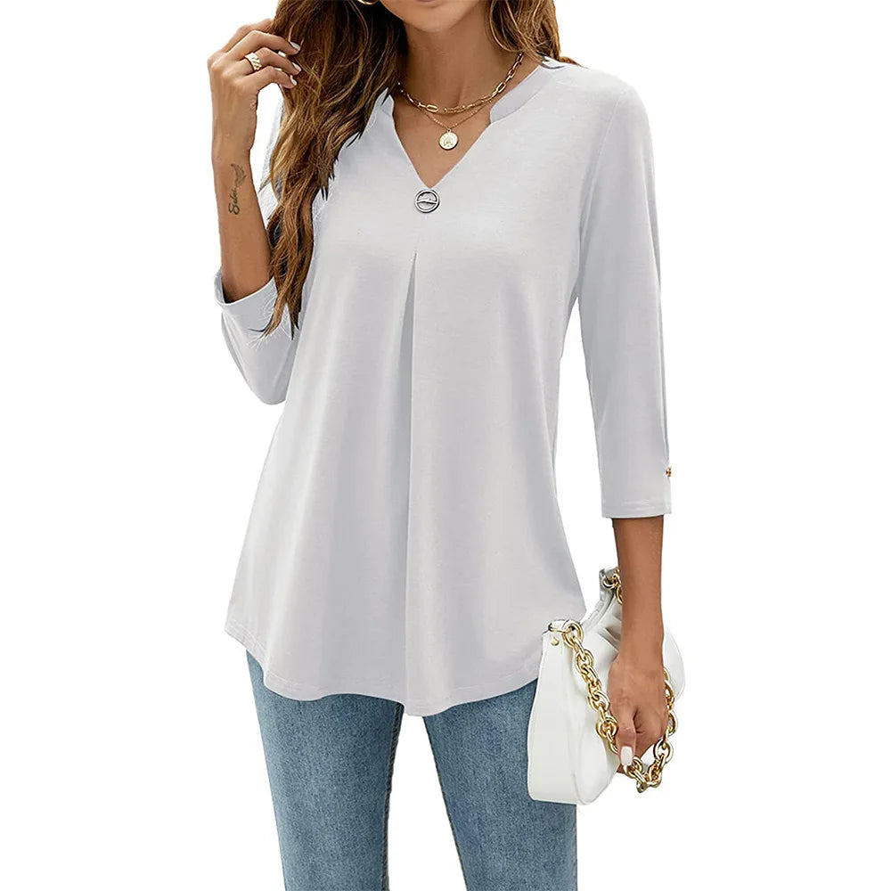 Elena Top elegante con scollo a V