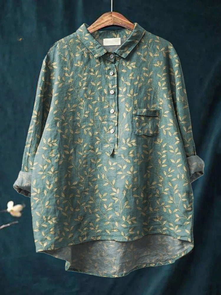 Tiziana | Camicia in lino fantasia