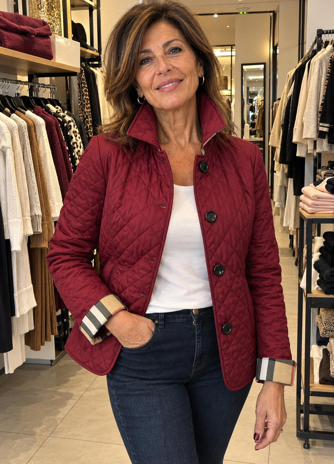 LUANA | Giacca Trapuntata Leggera con Bottoni