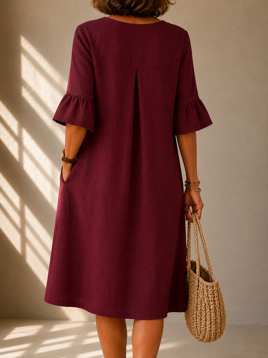 Clara™ | Abito con Bottoni