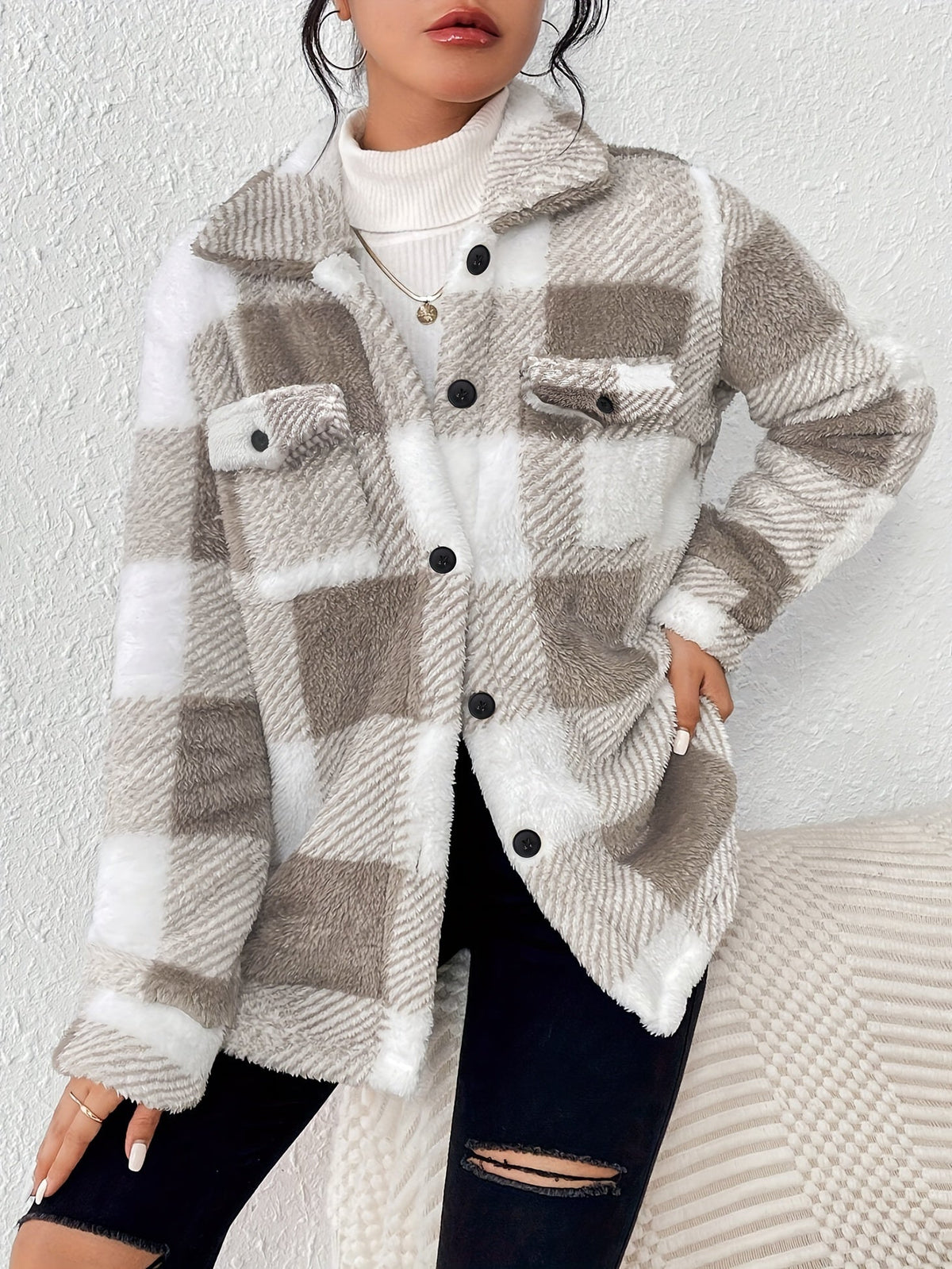 Kiara - Giacca elegante in pile oversize