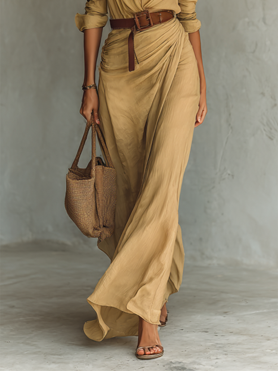 Valentino | Abito Maxi con Collo Revers