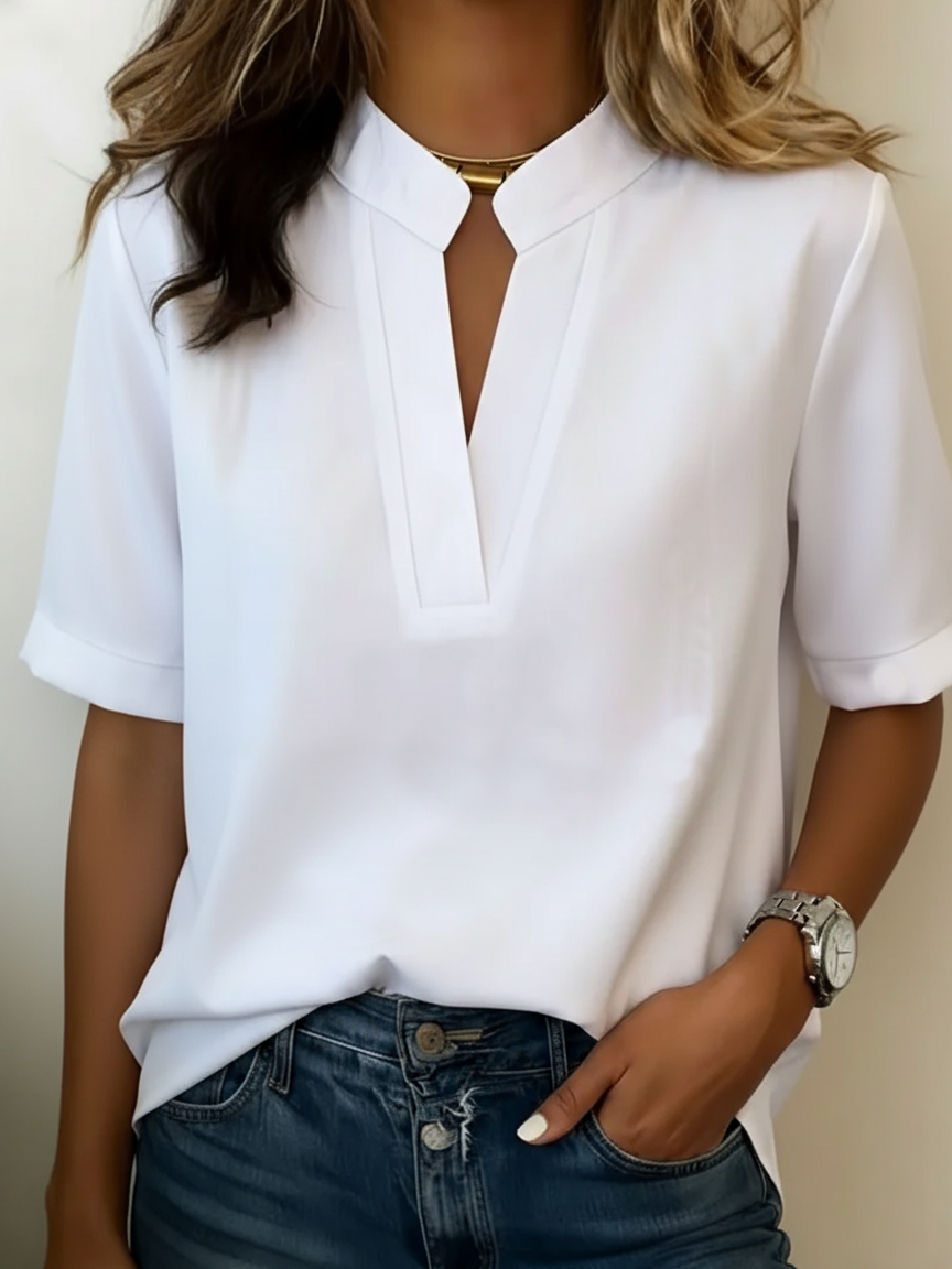 Eleonora - Blusa elegante con colletto raffinato