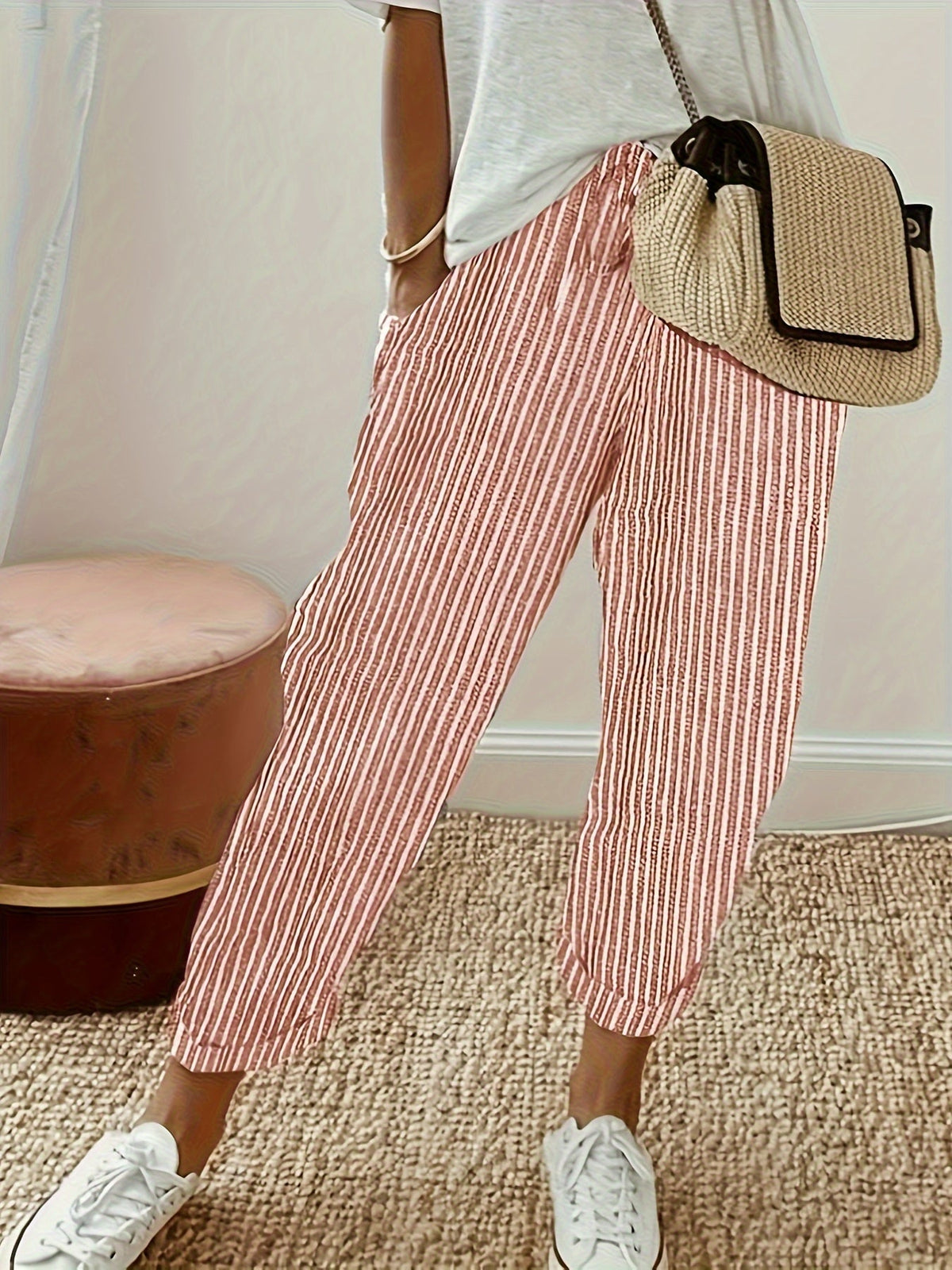 Pantaloni Amelia elasticizzati in vita