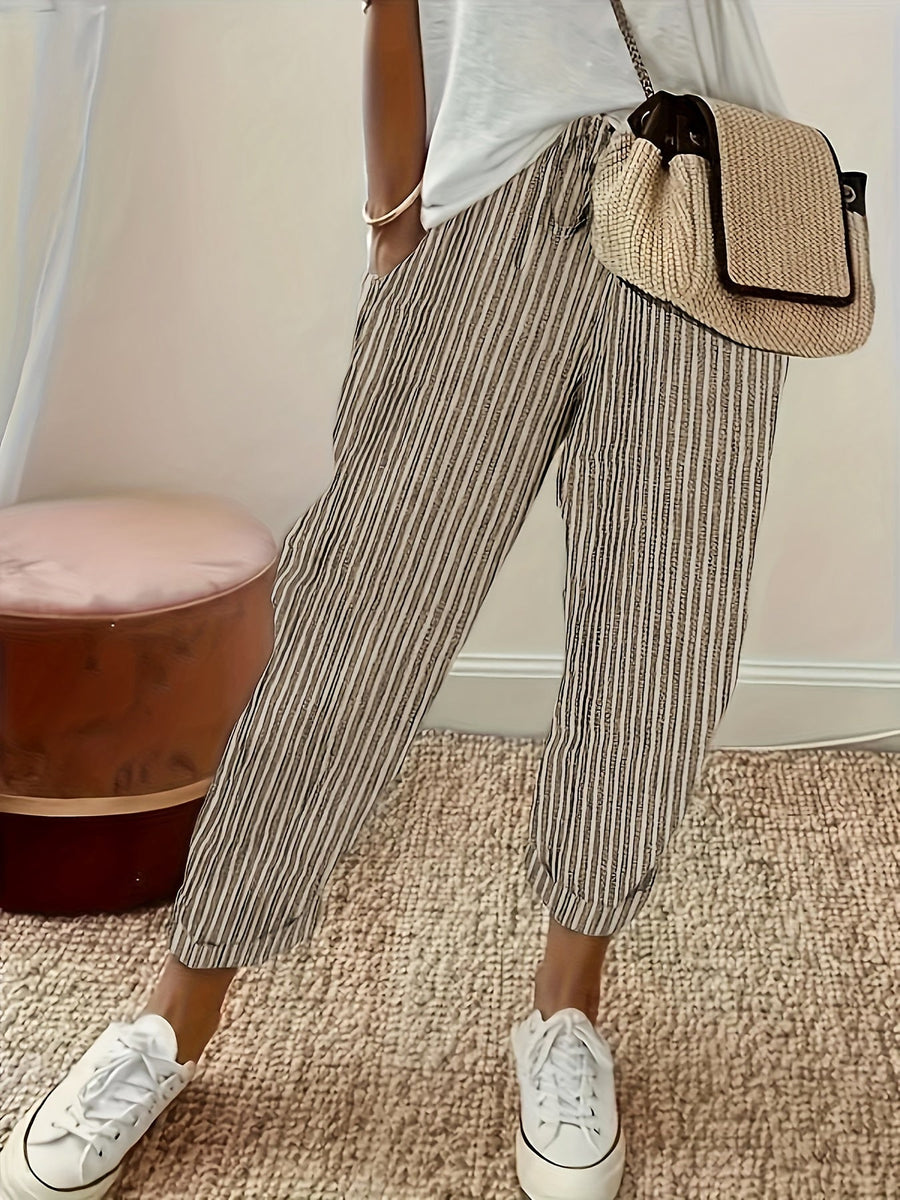 Pantaloni Amelia elasticizzati in vita