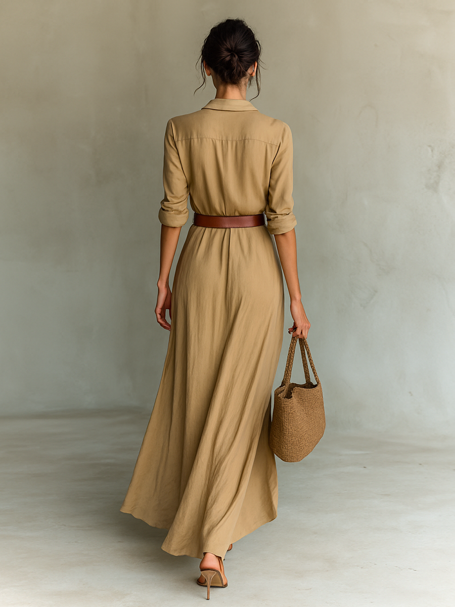 Valentino | Abito Maxi con Collo Revers