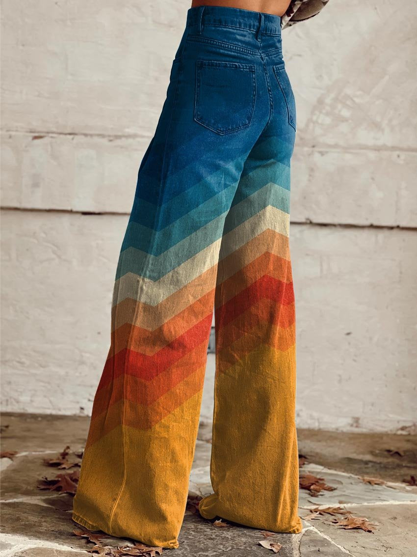 Arianna | Pantaloni eleganti con stampa zigzag moderna