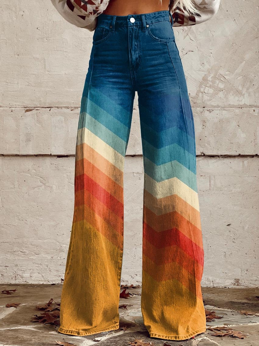 Arianna | Pantaloni eleganti con stampa zigzag moderna