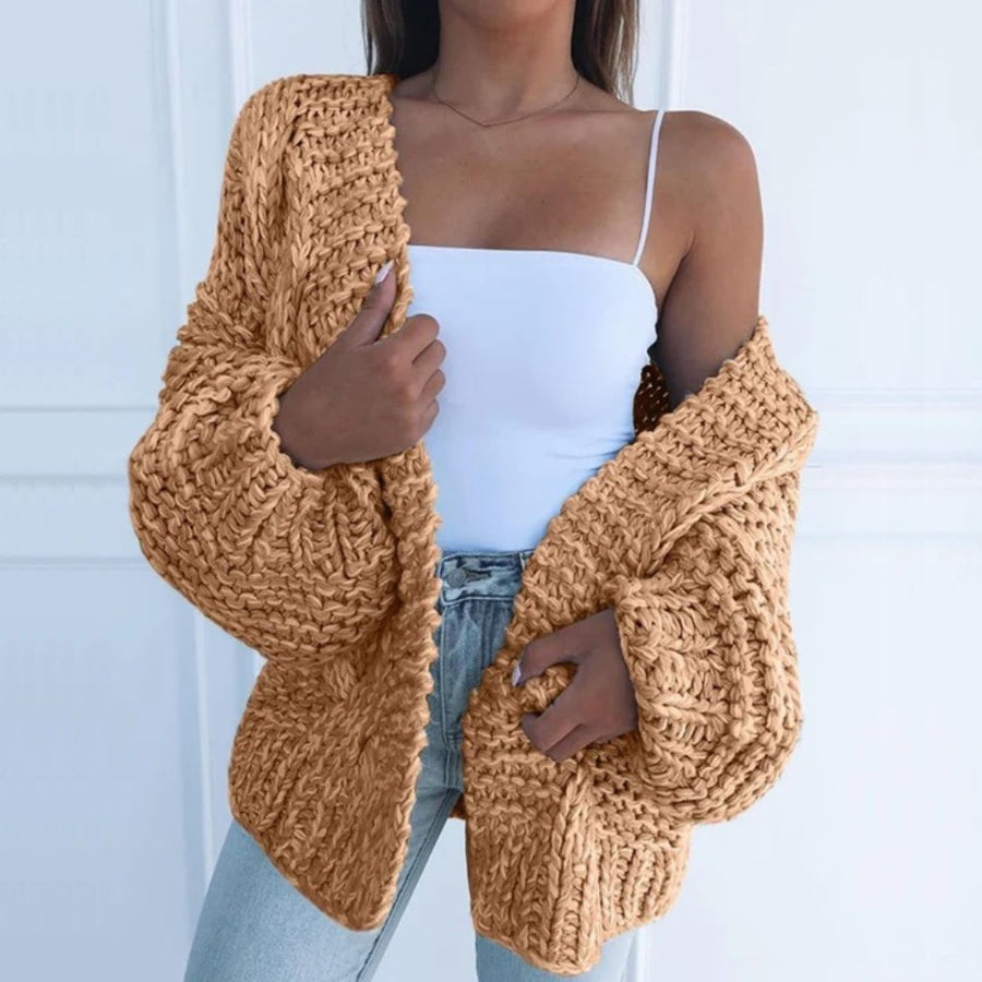 Kaye - Cardigan rilassato in maglia grossa