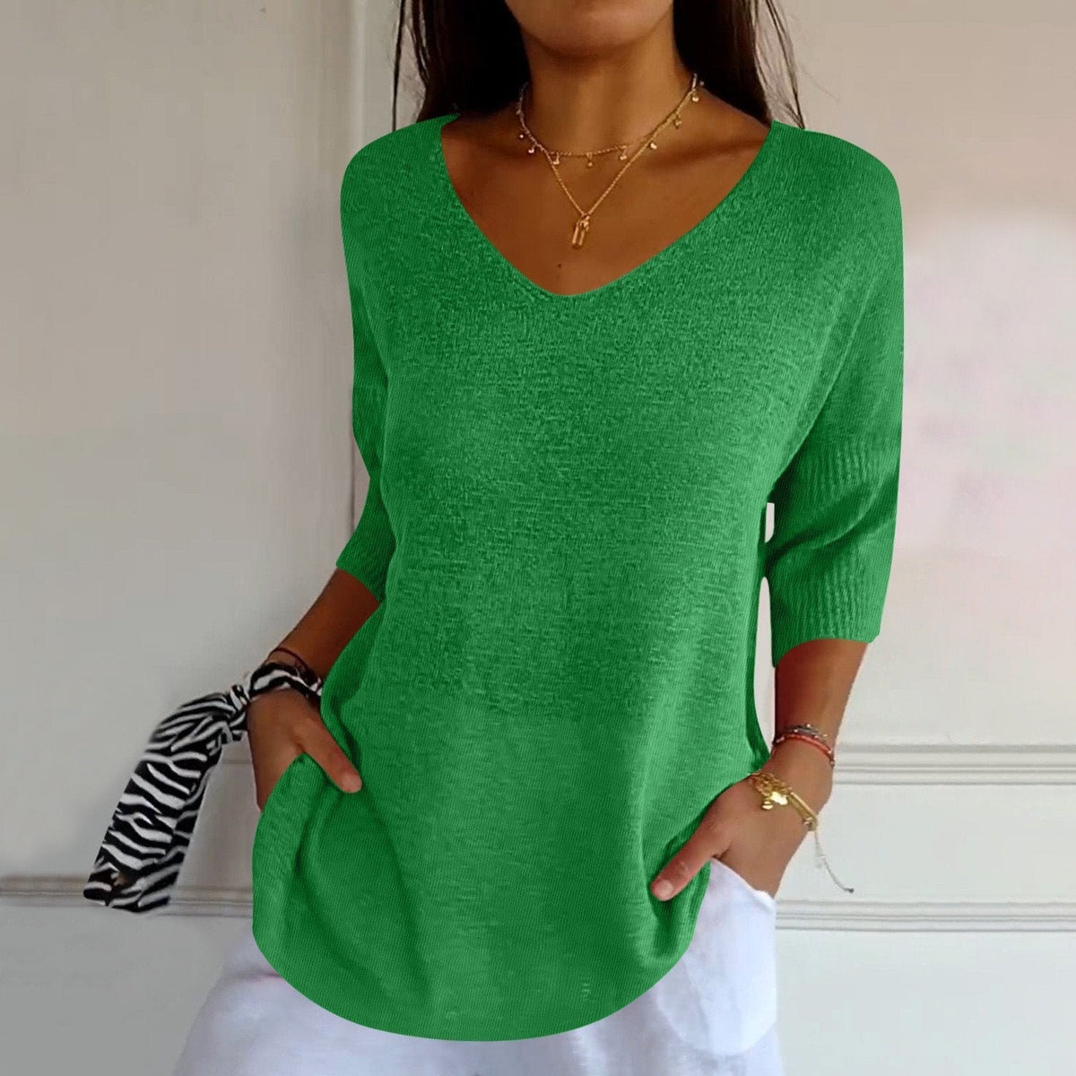 Jenny - Top classico lavorato a maglia