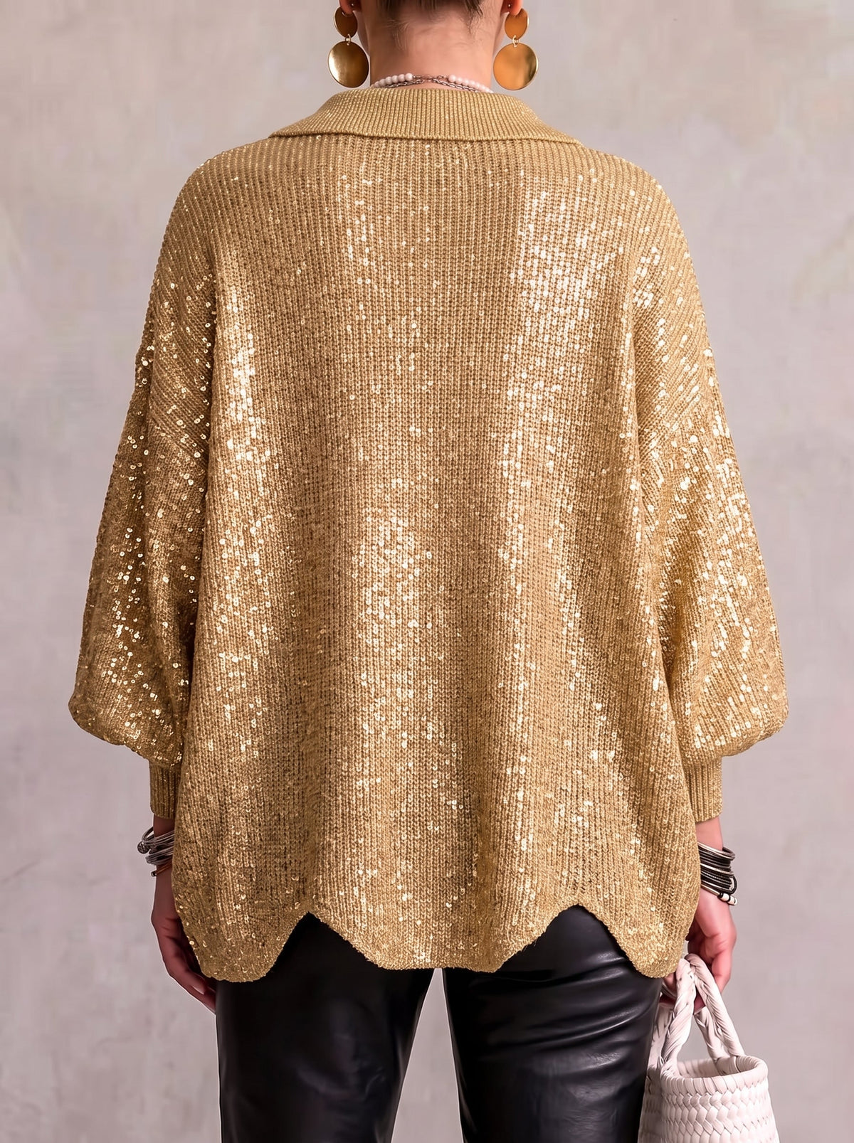 Karina | Cardigan Oversize con Colletto e Bottoni