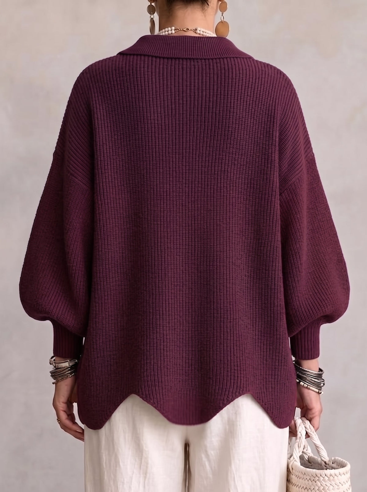 Karina | Cardigan Oversize con Colletto e Bottoni